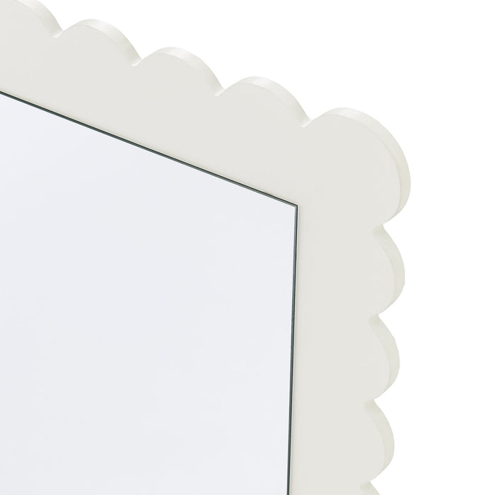 Emmeline Scalloped Rectangle Floor Mirror