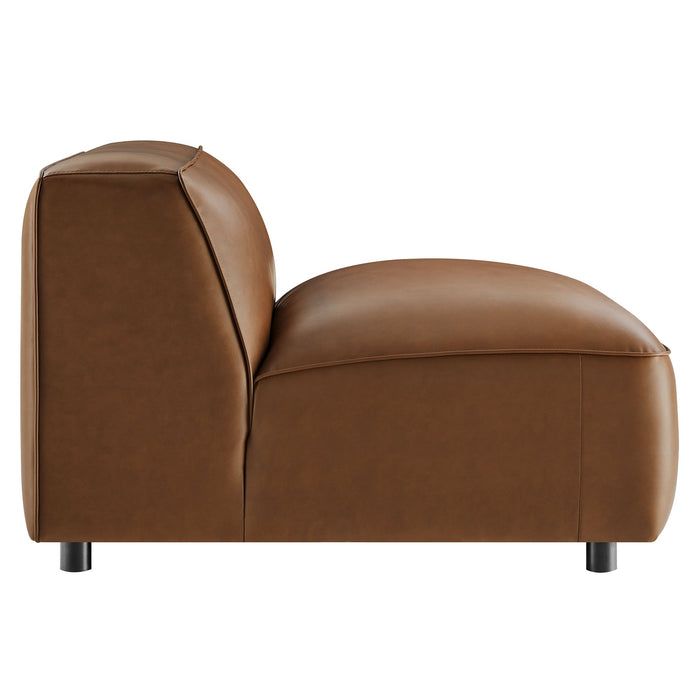 Auren Upholstered Vegan Leather Modular Armless Chair