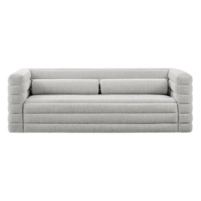 Relle Channel Tufted Boucle Upholstered Sofa