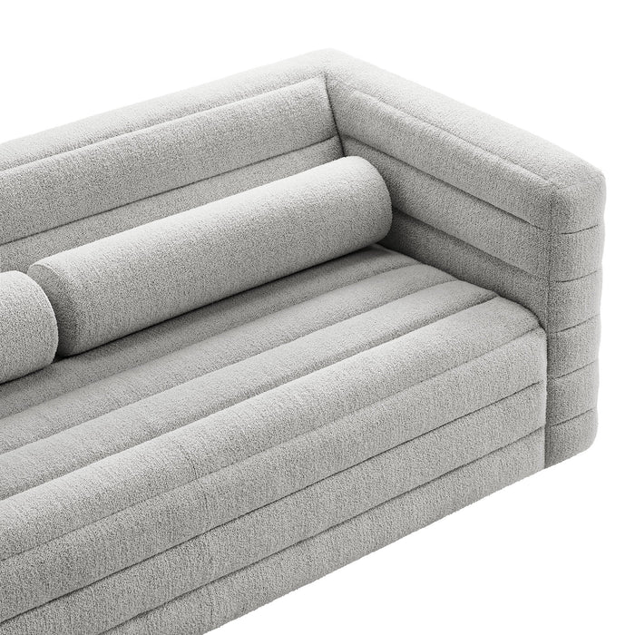 Relle Channel Tufted Boucle Upholstered Sofa