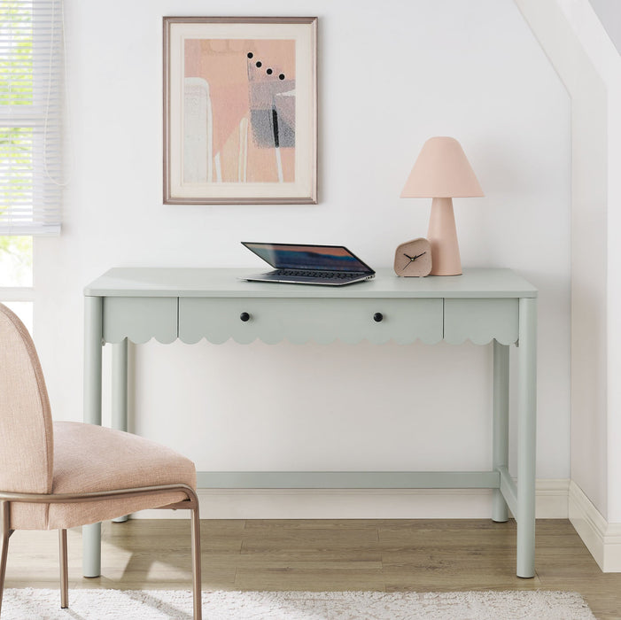 Emmeline 1-Drawer Scallop Writing Desk