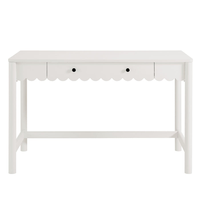 Emmeline 1-Drawer Scallop Writing Desk