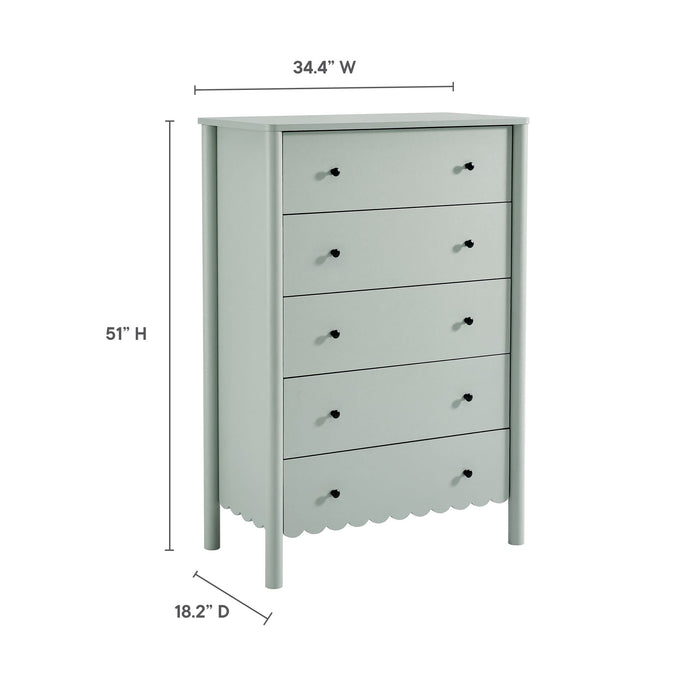 Emmeline Scalloped 5-Drawer Chest