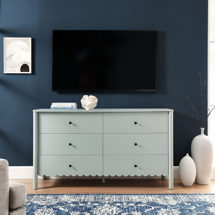 Emmeline Scalloped 6-Drawer Dresser