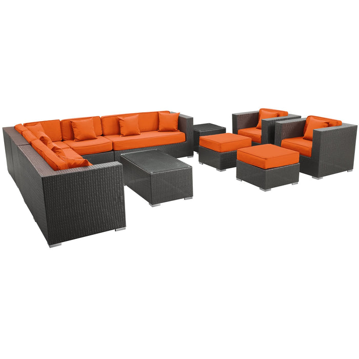 Cohesion 11 Piece Outdoor Patio Sectional Set