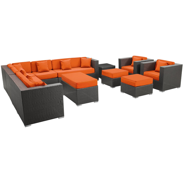 Cohesion 11 Piece Outdoor Patio Sectional Set