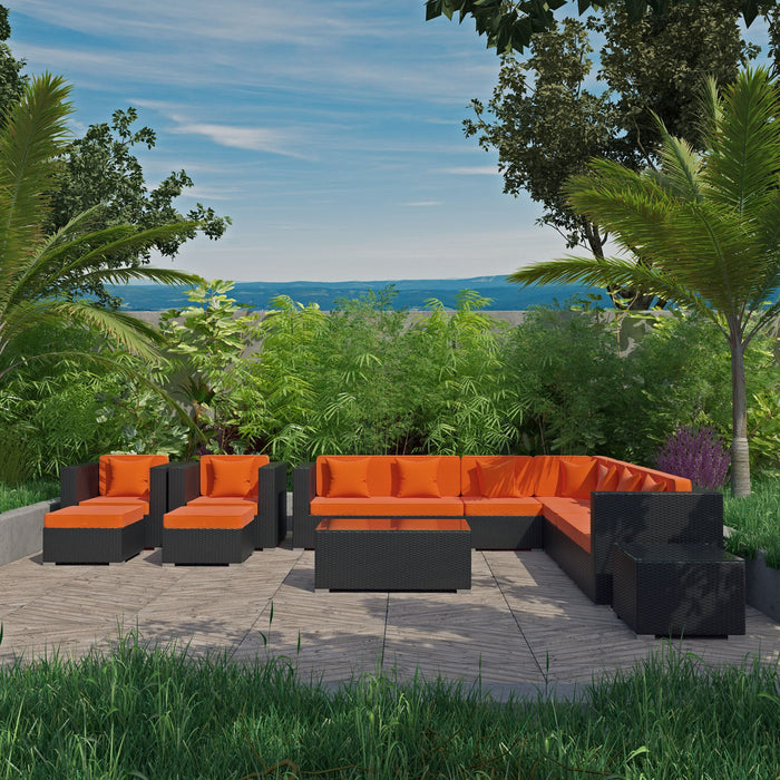 Cohesion 11 Piece Outdoor Patio Sectional Set