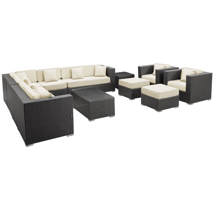 Cohesion 11 Piece Outdoor Patio Sectional Set