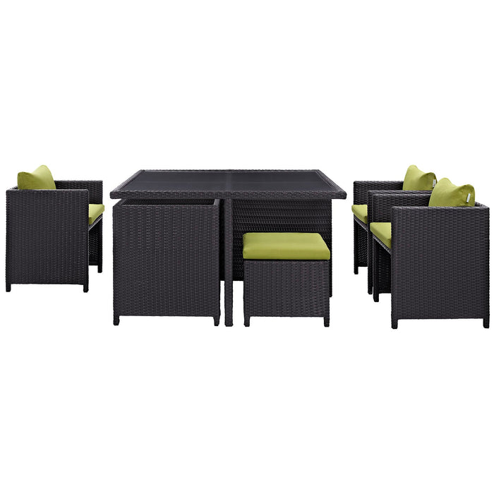 Inverse 9 Piece Outdoor Patio Dining Set