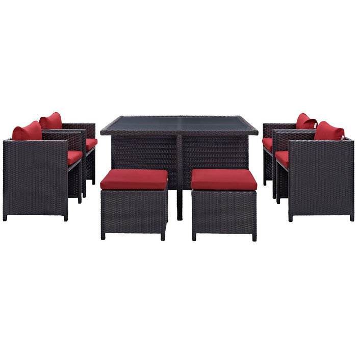 Inverse 9 Piece Outdoor Patio Dining Set