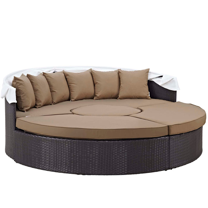 Quest Wicker Rattan Outdoor Patio Canopy Sectional Daybed