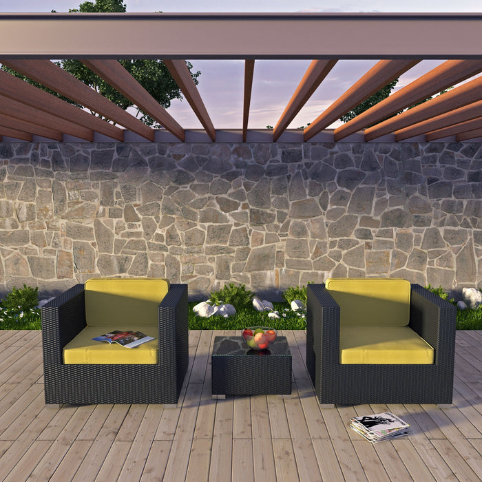 Burrow 3 Piece Outdoor Patio Sofa Set