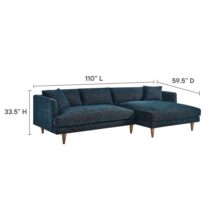 Zoya Right-Facing Down Filled Overstuffed Right Sectional Sofa