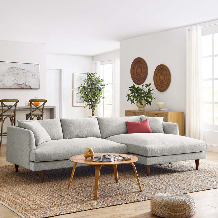 Zoya Right-Facing Down Filled Overstuffed Right Sectional Sofa