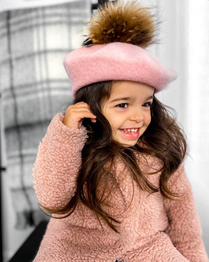 Béret Enfant | Kid Beret SOFT PINK - Pominie