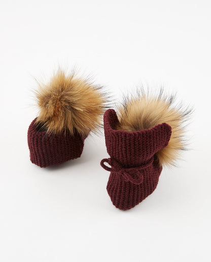 Chaussons bébé tricotés - Sans pompon