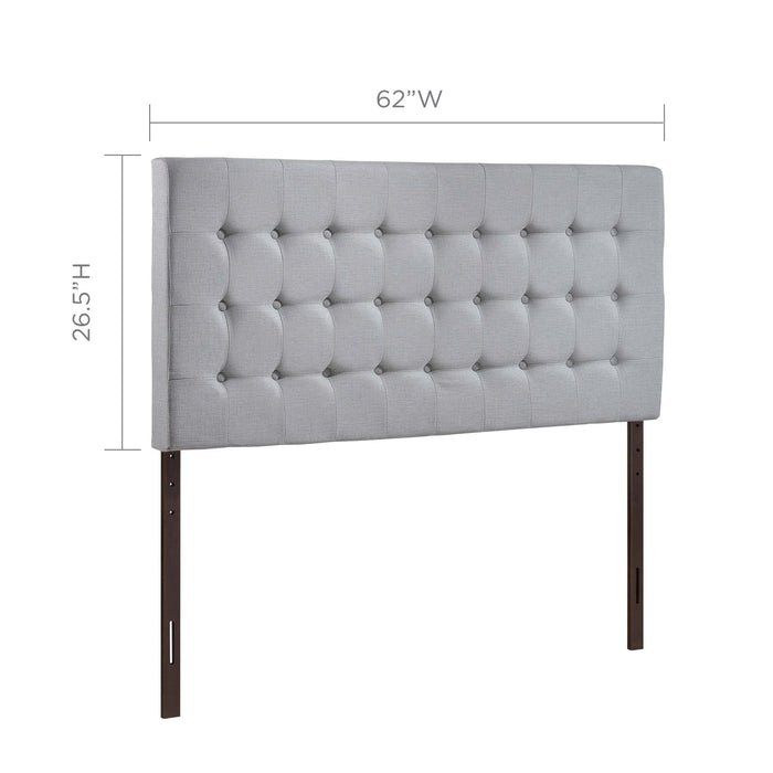 Tinble Upholstered Fabric Queen Headboard