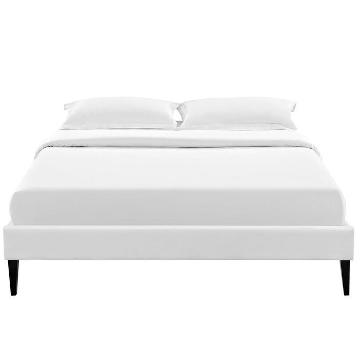 Sharon Fabric Bed Frame with Squared Tapered Legs