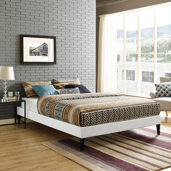 Sharon Fabric Bed Frame with Squared Tapered Legs