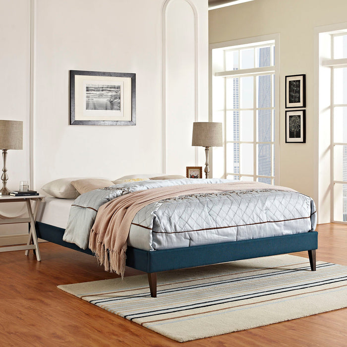 Sharon Fabric Bed Frame with Squared Tapered Legs