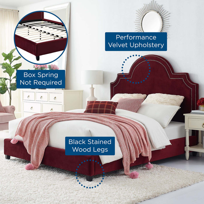 Primrose Performance Velvet Platform Bed