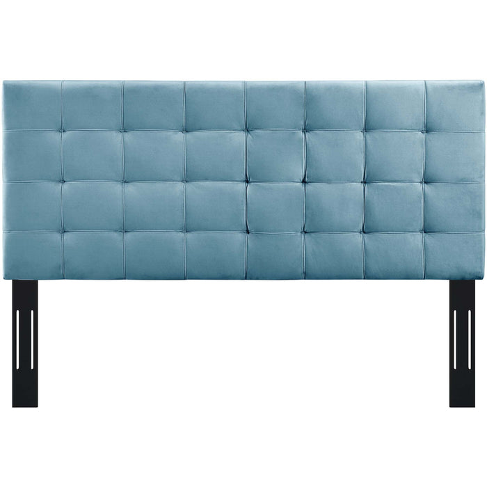 Paisley Tufted Upholstered Performance Velvet Headboard