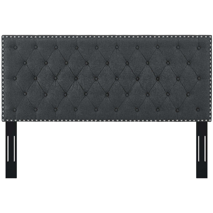 Helena Tufted Upholstered Linen Fabric Headboard