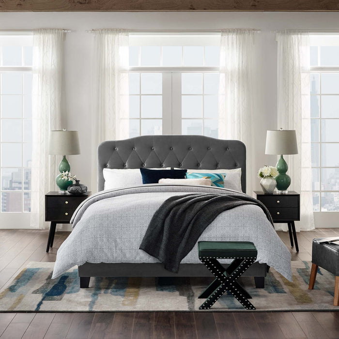 Amelia Performance Velvet Bed