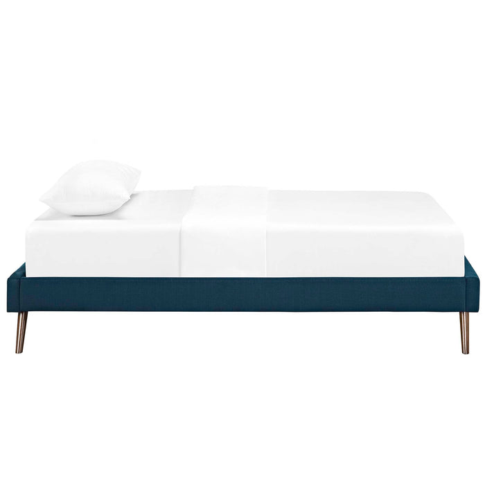 Loryn Fabric Bed Frame with Round Splayed Legs