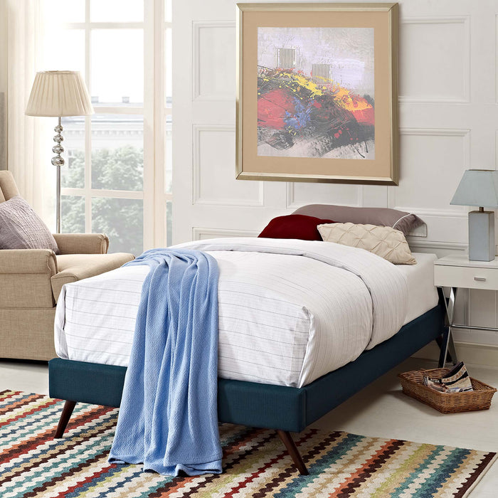 Loryn Fabric Bed Frame with Round Splayed Legs