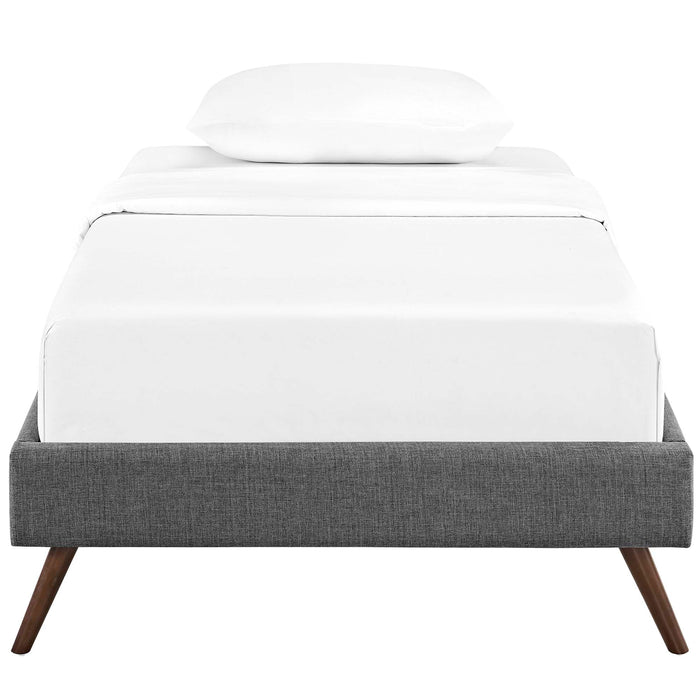 Loryn Fabric Bed Frame with Round Splayed Legs