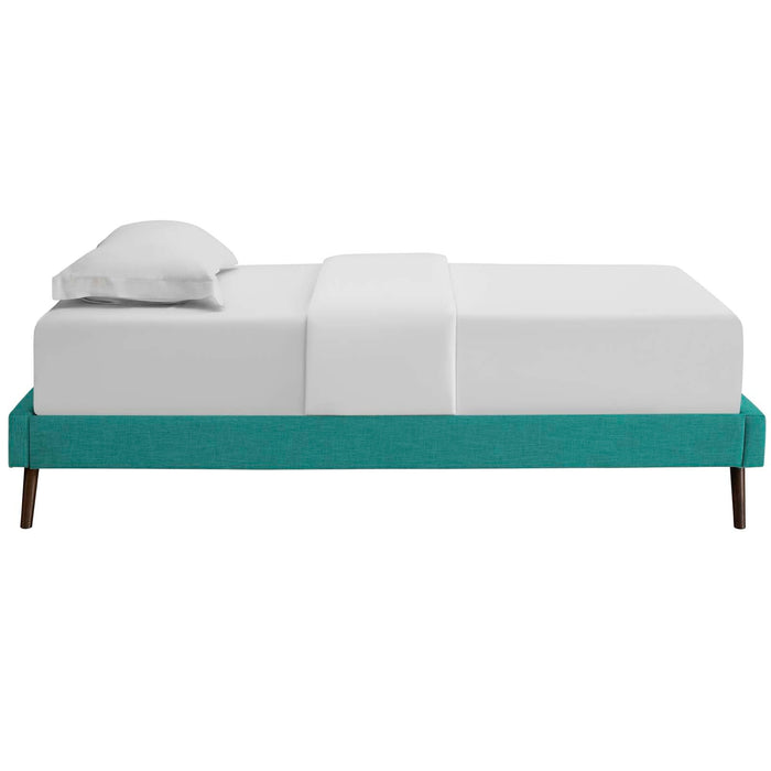 Loryn Fabric Bed Frame with Round Splayed Legs