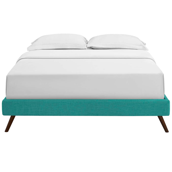 Loryn Fabric Bed Frame with Round Splayed Legs