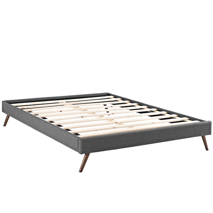 Loryn Fabric Bed Frame with Round Splayed Legs