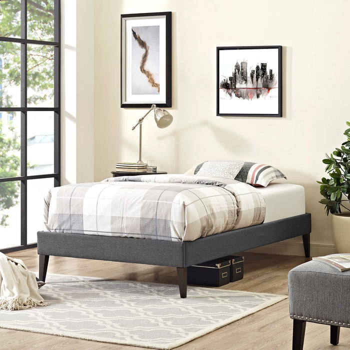 Tessie Fabric Bed Frame with Squared Tapered Legs