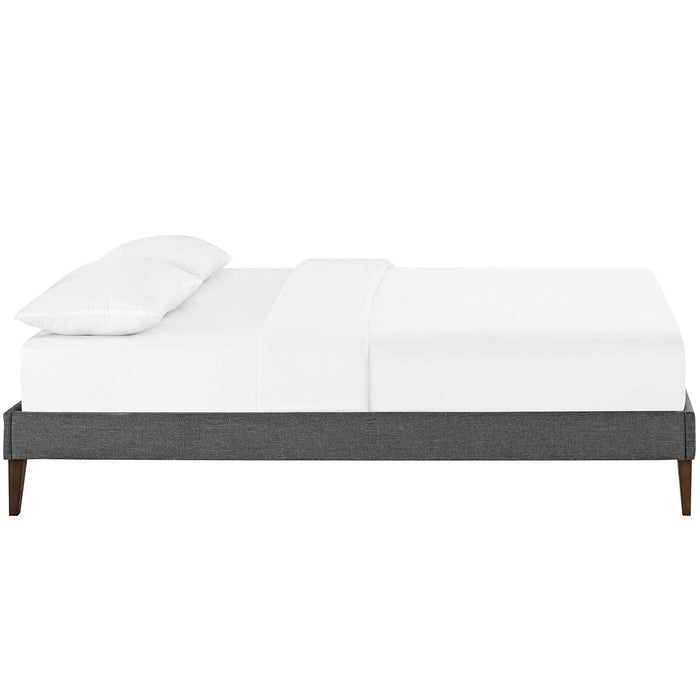 Tessie Fabric Bed Frame with Squared Tapered Legs