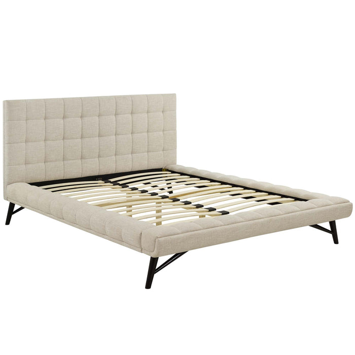 Julia Biscuit Tufted Performance Velvet Platform Bed