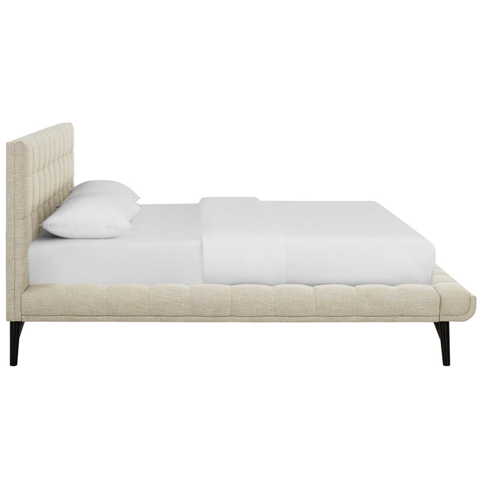 Julia Biscuit Tufted Performance Velvet Platform Bed