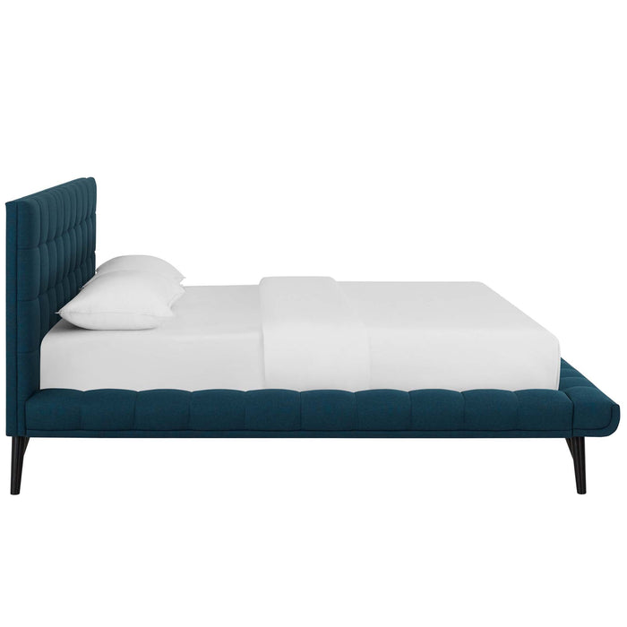 Julia Biscuit Tufted Performance Velvet Platform Bed