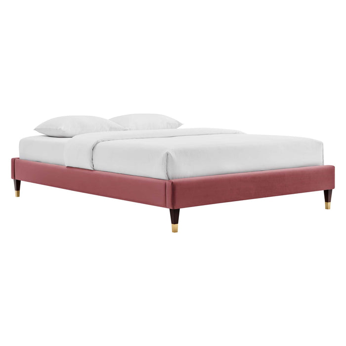 Harlow Performance Velvet Platform Bed Frame