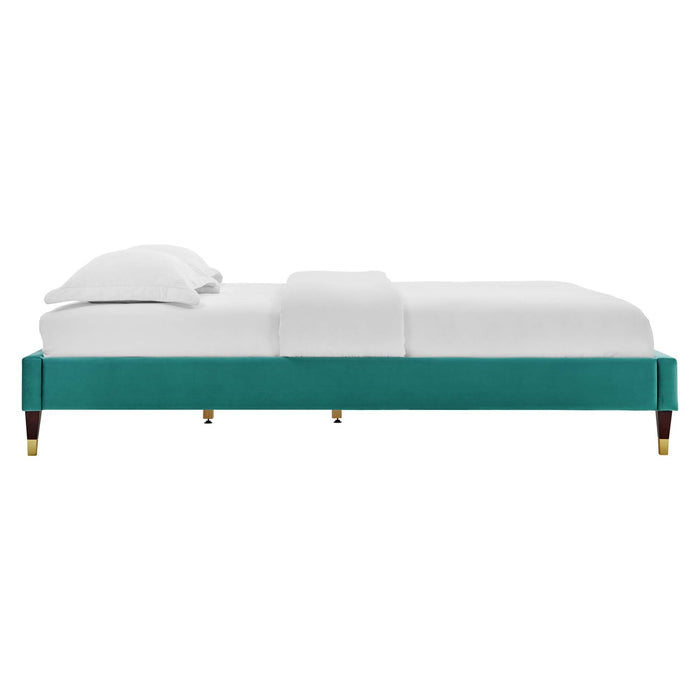 Harlow Performance Velvet Platform Bed Frame