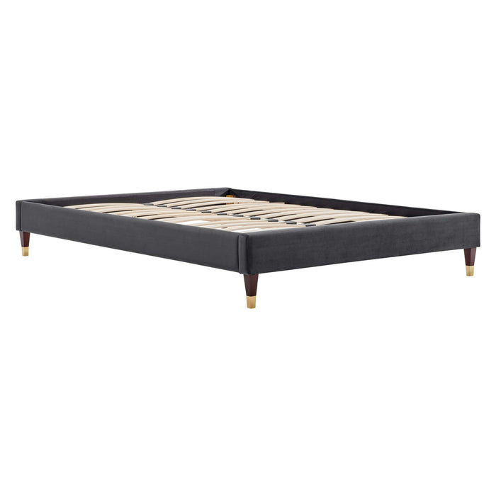 Harlow Performance Velvet Platform Bed Frame