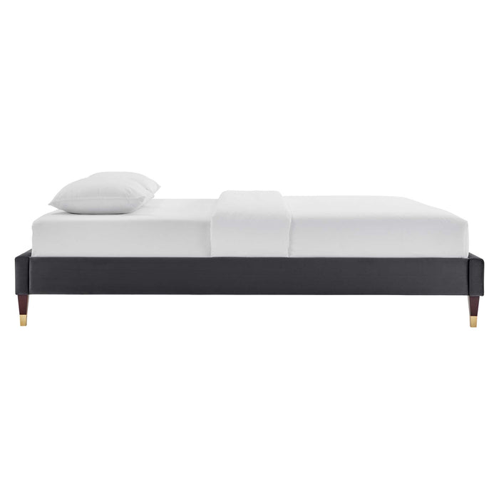 Harlow Performance Velvet Platform Bed Frame