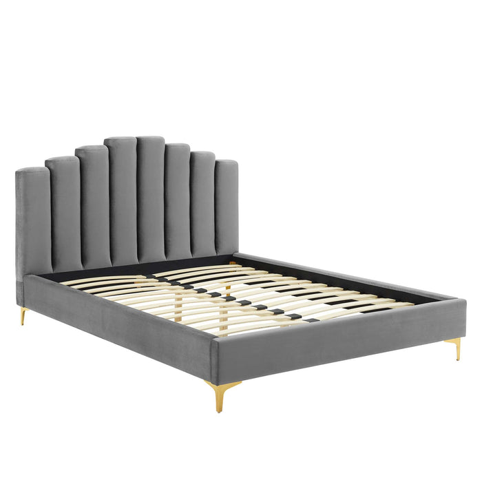 Olivia Performance Velvet Platform Bed