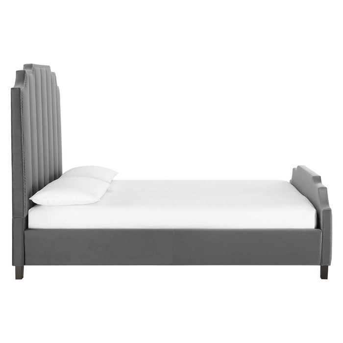 Lucille Performance Velvet Platform Bed