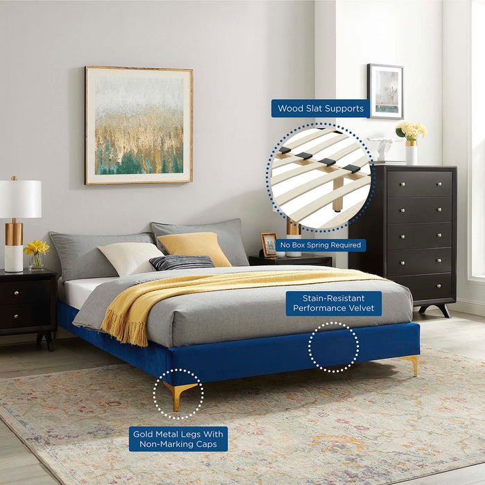 Sutton Performance Velvet Bed Frame