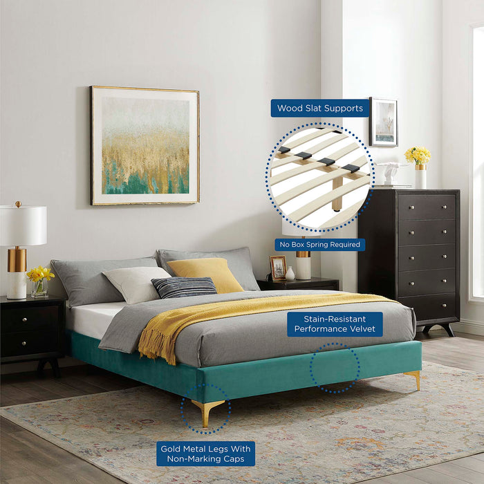 Sutton Performance Velvet Bed Frame