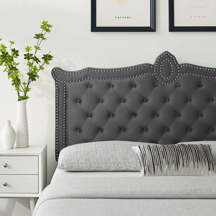 Louisa Tufted Performance Velvet Headboard