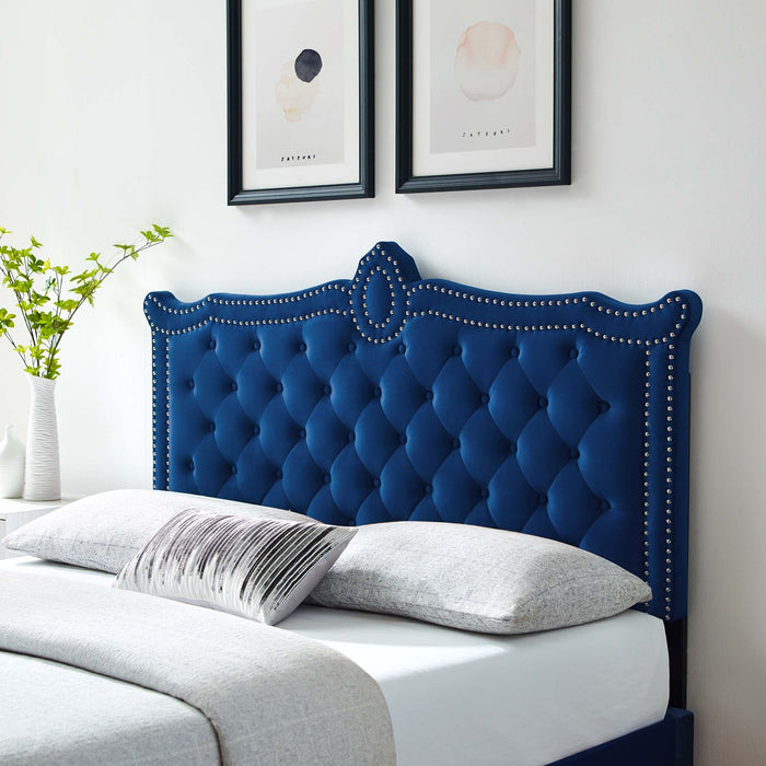 Louisa Tufted Performance Velvet Headboard