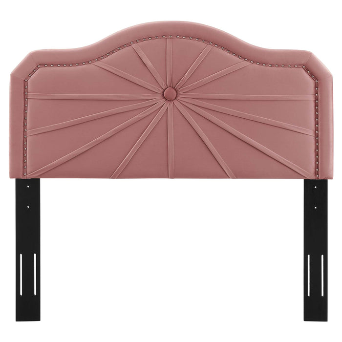 Kristin Pleated Performance Velvet Headboard